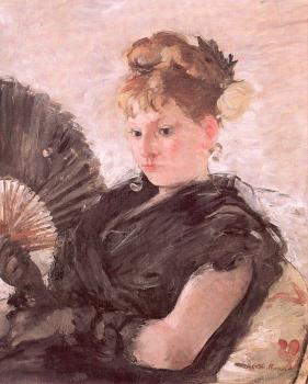 貝爾特 摩裡索特 Woman with a Fan (Head of a Girl) 貝爾特 摩裡索特 Woman with a Fan (Head of a Girl)